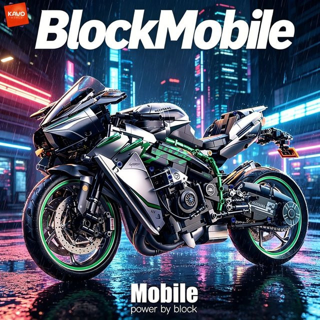 KAVOWORLD Sportmotorrad-Bausteine, 1:5, Bausatz, 2248 Teile - Bild 1