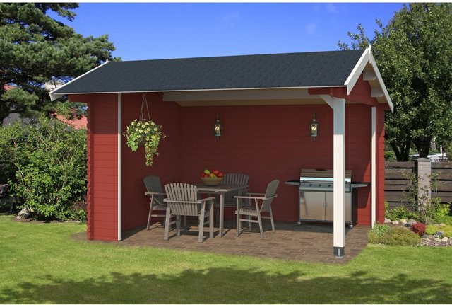 LASITA MAJA Gartenhaus Kirian 300 aus Fichtenholz in Schwedenrot mit Satteldach, B/H/T: 420 x 273,6 x 389,4 cm - Bild 1