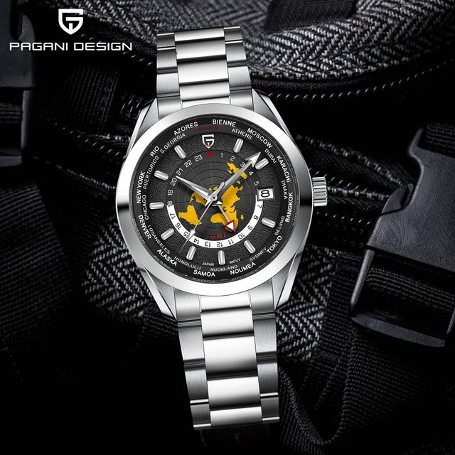 PAGANI DESIGN Armbanduhr, Automatik, Edelstahl, Blau, Saphirglas, Herren - Bild 1