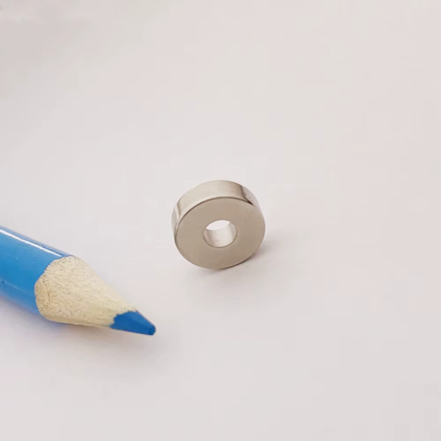 XICIMAG 10 Stück diametral magnetisierte Ringe in Silber, runde Magnete mit Durchmesser 10 mm für Whiteboard und Schaltkreise - Bild 1