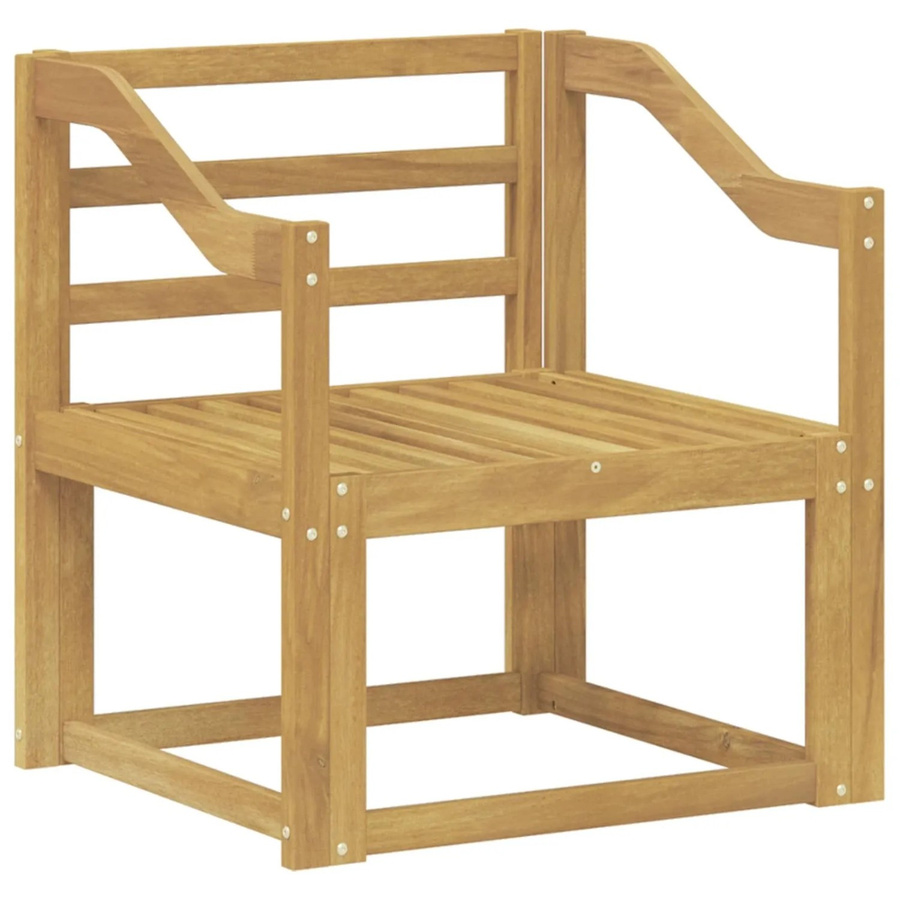 vidaXL Outdoor-Sofagarnitur aus Akazienmassivholz in Weiß, modern und lackiert - Bild 1
