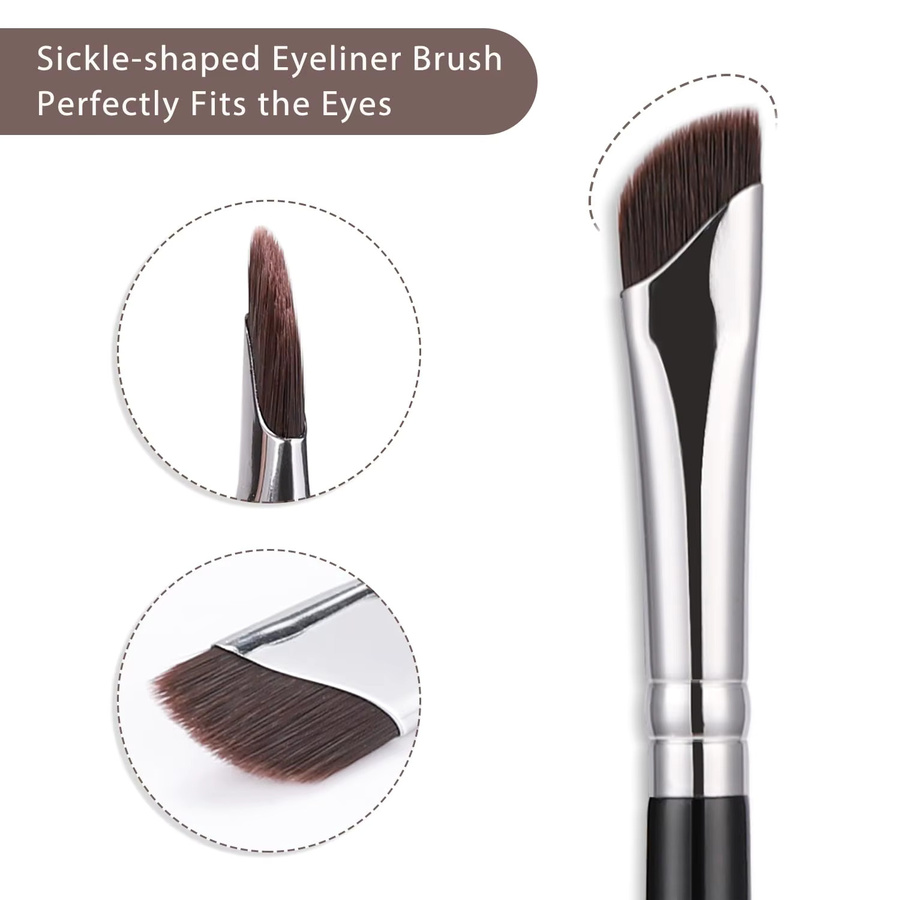 Etercycle Eyeliner-Pinsel-Set, 5-teilig, fein abgewinkelt & ultra-dünn schräg abgeschrägt - Bild 2