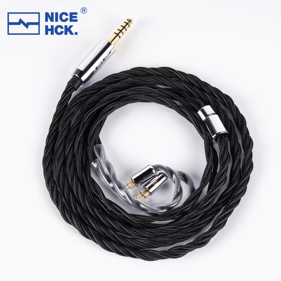 NICEHCK BlackDawn Kopfhörerkabel 5N versilbertes OFC IEM Kabel mit 2Pin/QDC und 4,4 mm Anschluss in Schwarz - Bild 5
