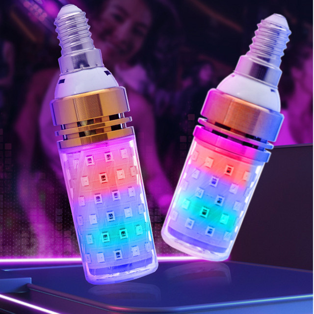 10er Set JOYPINJ RGB LED Mais Birnen mit E27 Fassung, Farbwechsel Rot Grün Blau für Party und Dekoration, Multicolour - Bild 1