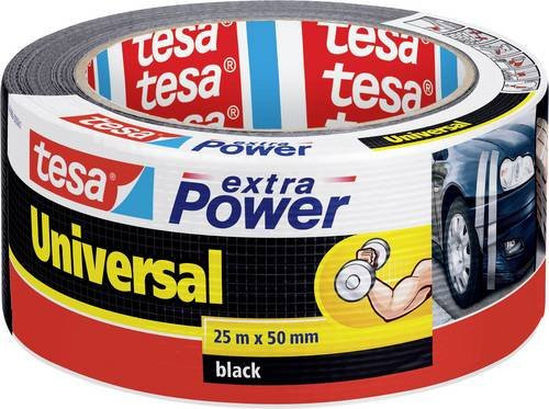 tesa extra Power Universal Gewebeklebeband Schwarz B: 50 mm, L: 25 m - Bild 1