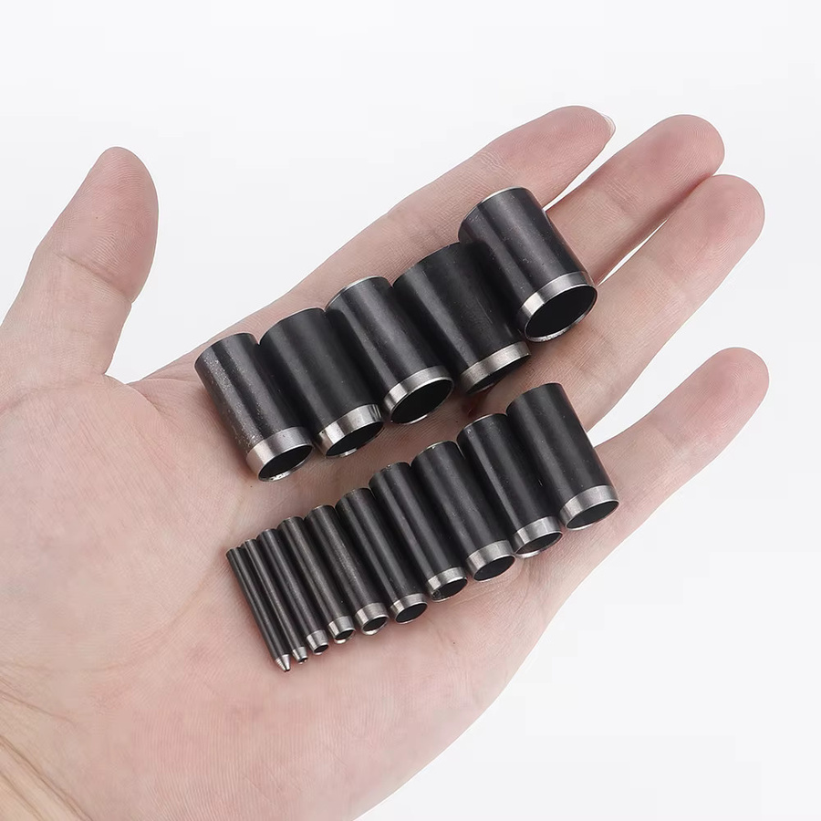QJH Lochstanzer Set aus Stahl in Schwarz für DIY-Lederarbeiten mit 1–15 mm runden Hohlstahlbohrern - Bild 2