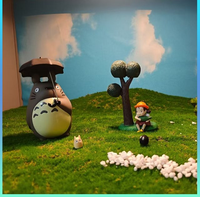 Bandai Spirited Away Totoro Puppe, Mikro Landschaft Ornamente, Handgemachte Puppe - Bild 1