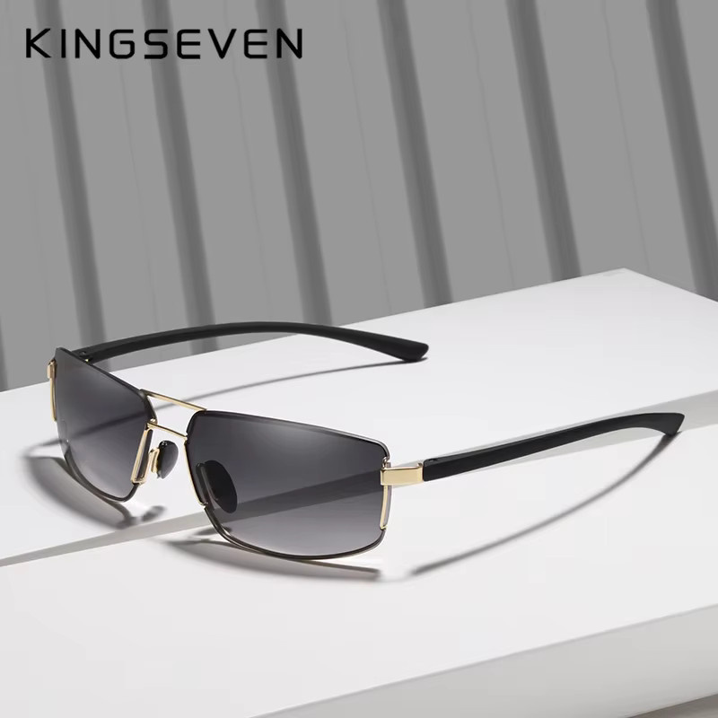 Kingseven Sonnenbrille, quadratisch, schwarz, Unisex - Bild 3