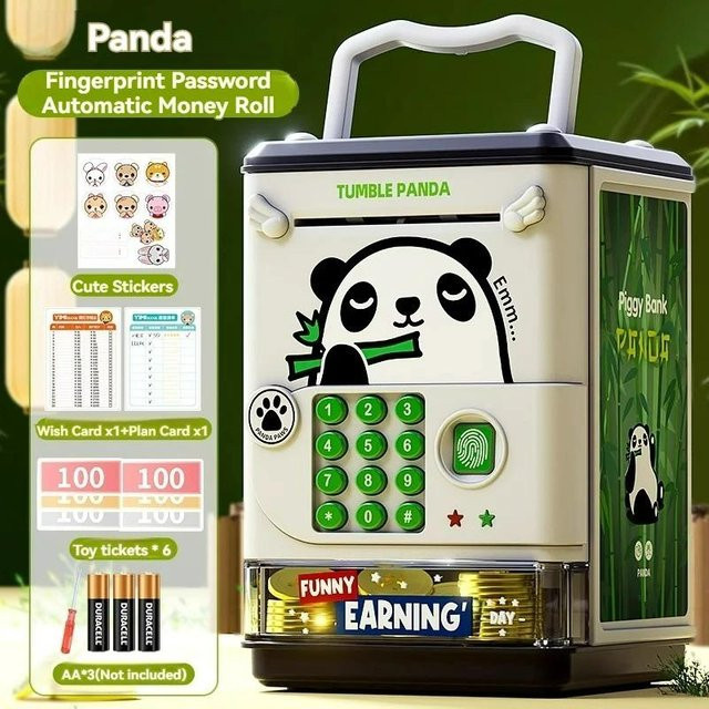 Elektronisches Sparschwein Kinderkasse, Passwortsicheres Smart-Fingerabdruck-Sparschwein, Automatisches Banking - Bild 1