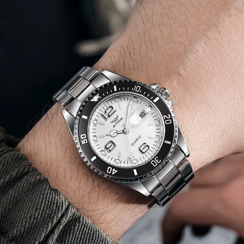TVK Armbanduhr Edelstahl, Quarz, Rund, Silber, Herren, Datum - Bild 2