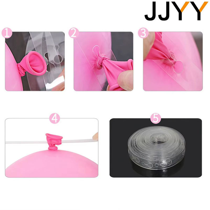 JJYY Ballonbogen-Kette für Hochzeit, Geburtstag und Party, transparent, 1 Rolle - Bild 4