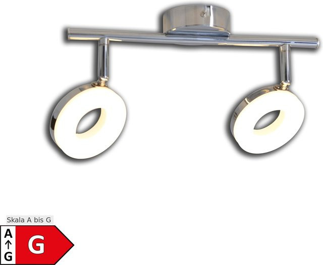 Näve 2er LED Wand- und Deckenspot Donut Chrom - Bild 1