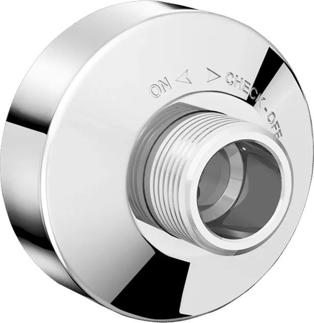 Delabie 2er-Set Anschluss D-Form Rückschlagventil STOP/CHECK G1/2 x G3/4, Chrom - Bild 1