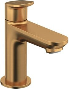 Duravit Standventil Wave mit zwei Griffen in Bronze gebürstet, Ausladung 90 mm - Bild 1