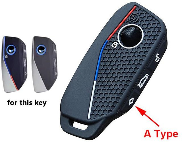 Silikon Auto Keyless Abdeckung Hülle in Schwarz für BMW X1 U11 I7 G70 X7 Lci 320i F20 U06 M3 Gtr X3 X5 X7 F48 Zubehör - Bild 1
