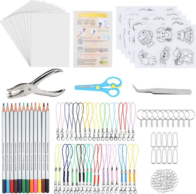 Shrinky Sheets Kit Shrink Art Shrink Plastic Sheet, Kreatives Shrinky Craft Making Kit, Bunt / Mehrfarbig - Bild 1