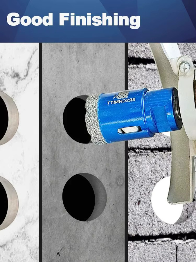 BRSCHNITT Diamantbohrer Lochsäge für Granit, Marmor und Stein, Durchmesser: 68 mm - Bild 6