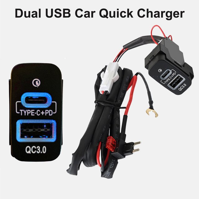 Kebidumei Schnelles Auto-Ladegerät mit USB-C PD Interface in Schwarz für Mitsubishi Outlander, Lancer EX, Pajero Sport und ASX - Bild 1