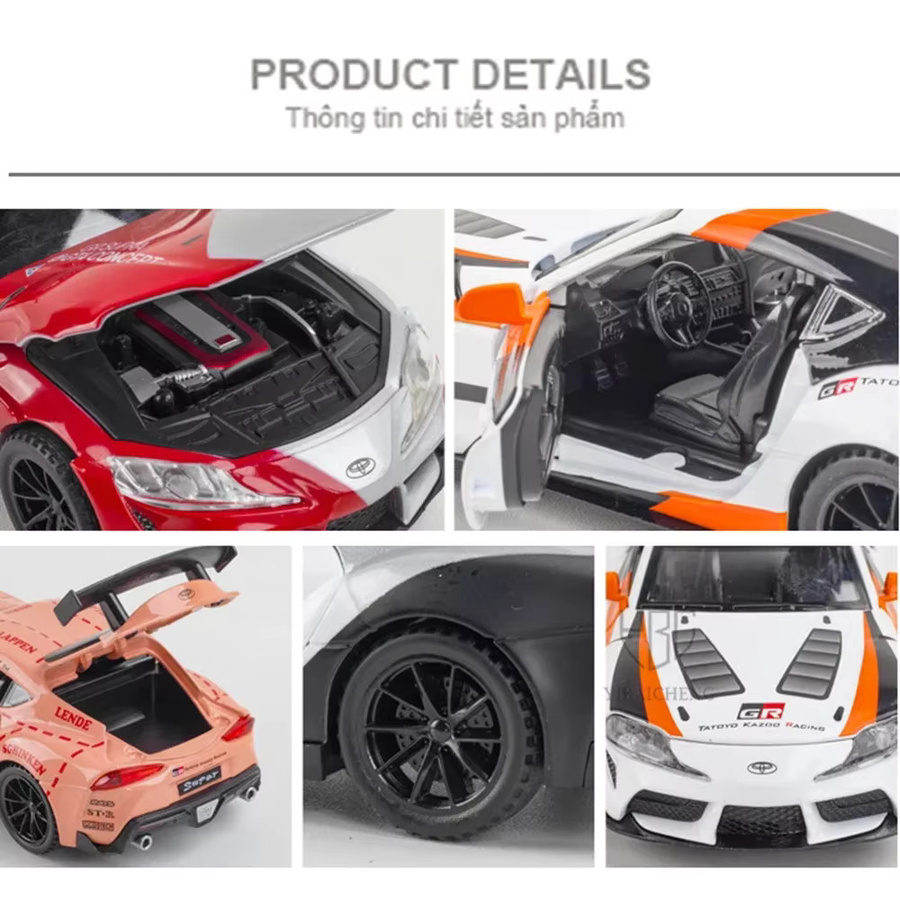Maisto Toyota Supra GT4, Diecast Modellauto, 1:32, Metall, mit Licht und Sound - Bild 2