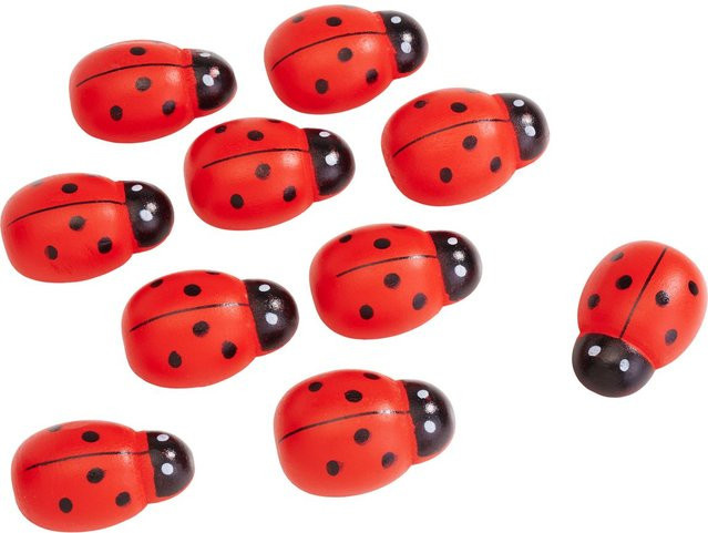VBS Holz-Marienkäfer Maxi in Rot für Tischdekoration und Ostern - Bild 1