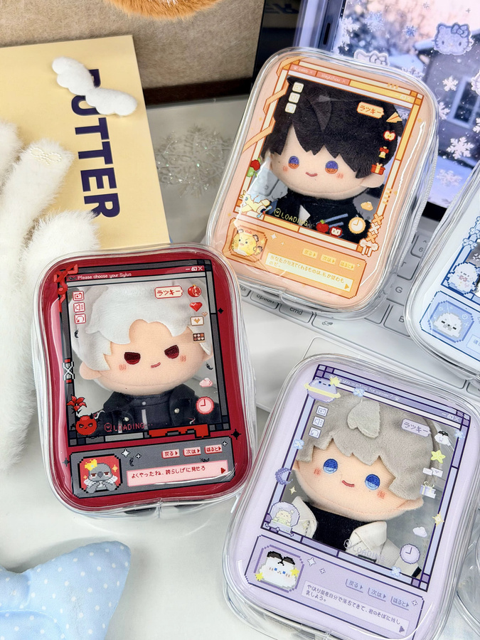 Anime Love and Deepspace Aufbewahrungstasche aus PVC für Caleb, Sylus, Xavier, Zayne und Rafayel, Dekorative Display-Tasche in Multicolour - Bild 3