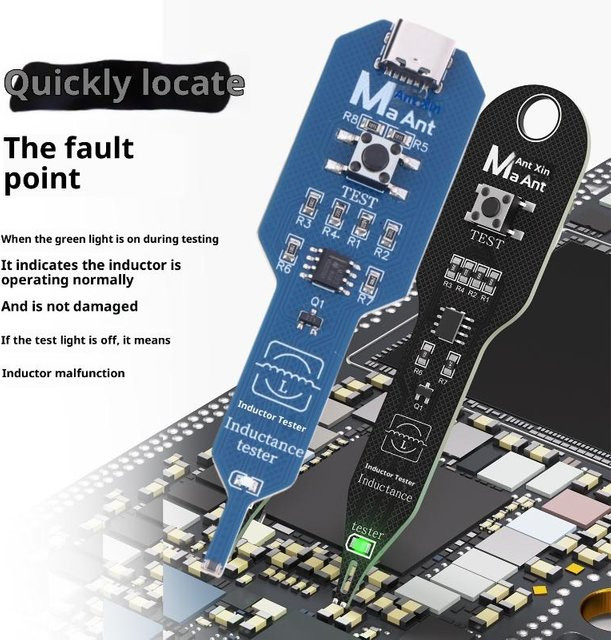 Induktionsprüfer Reparaturwerkzeug als Elektromagnetischer Induktivitätstester für Motherboard-Spulen und PC-Schnellfehlerprüfung mit USB-C Anschluss - Bild 1