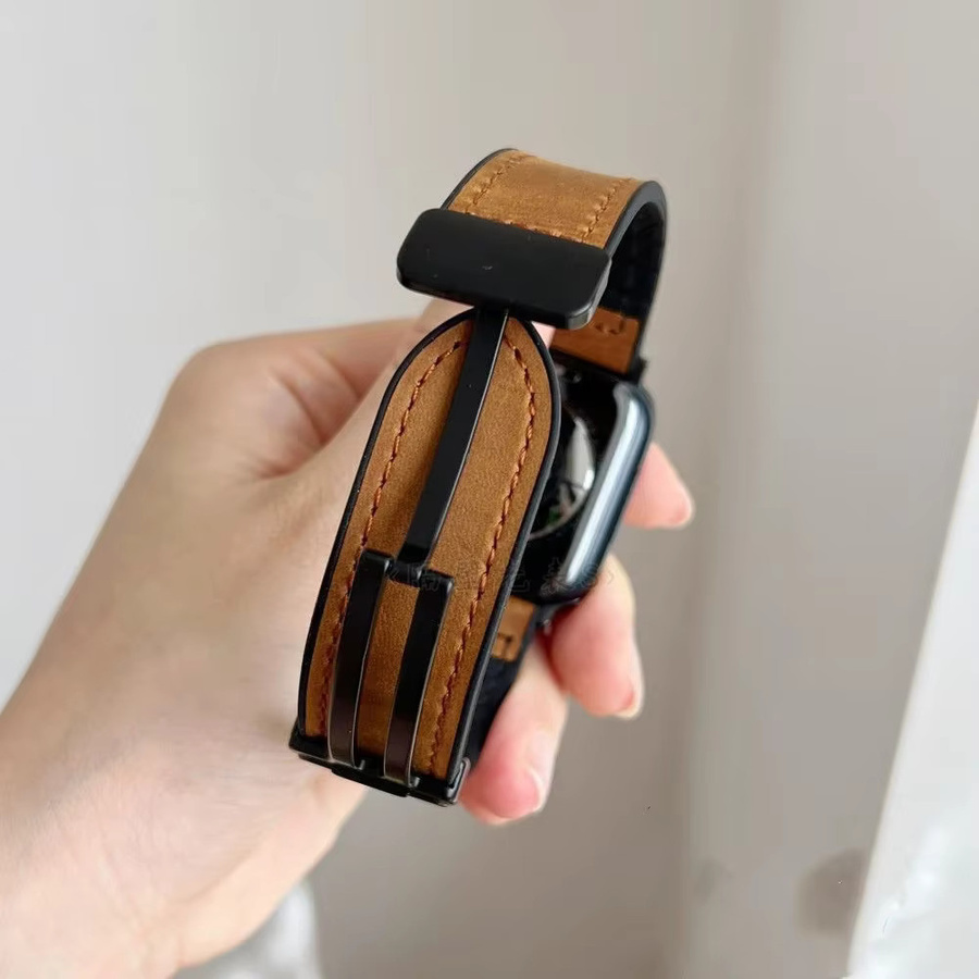 Amazfit Uhrenarmband Leder, Silikon, braun, 20mm, 22mm - Bild 3