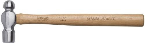 Gedore Schlosserhammer Kugelhämmer aus Schmiedestahl mit Hickoryholz-Griff, Farbe: Silber, Gewicht: 640 g - Bild 1
