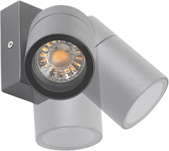 QAZQA Außenwandleuchte Anthrazit modern IP44 drehbar und neigbar mit GU10 Fassung - Bild 1