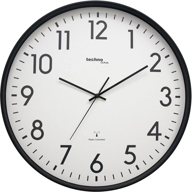 Technoline Funkwanduhr WT 8998 Analog Schwarz Rund - Bild 1