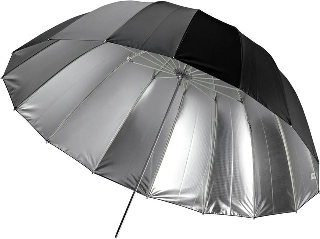 Walimex Pro Parabol Reflexschirm Schwarz/Silber Durchmesser: 105 cm Lichtformer Fotoschirm - Bild 1