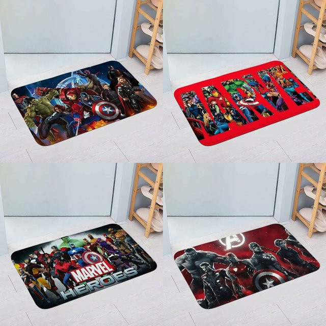 Beast Kingdom The Avengers Fußmatte, rutschfeste Motivmatte aus Polyester, Mehrfarbig, B: 60,0 cm, T: 40,0 cm - Bild 1