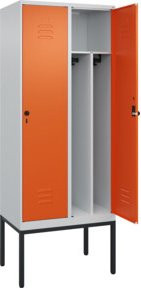 C+P Spind Classic PLUS Spind mit 2 Abteilen und Sicherheits-Drehriegel, Stahlkonstruktion, H x B x T: 212 x 80 x 50 cm - Bild 1