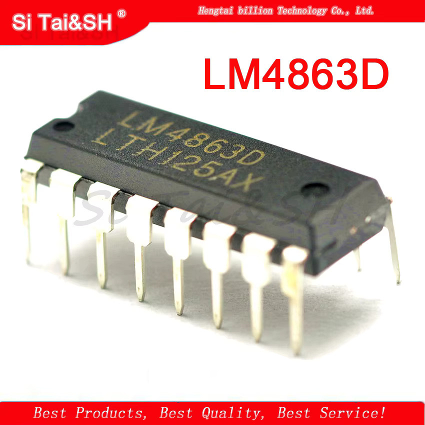 Si Tai&SH LM4863D DIP16 Audioverstärker-IC, 10er Set, Schwarz - Bild 2