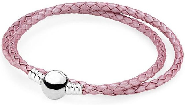 POMOiii Schlangen-Armband, 925 Silber, Leder, grau, Damen, 16 cm - Bild 1