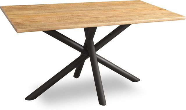 Esstisch LIVE EDGE von WOLFMÖBEL aus Mango Massiv in Beige und Braun, B/T/H: 200 x 80 x 77 cm - Bild 1