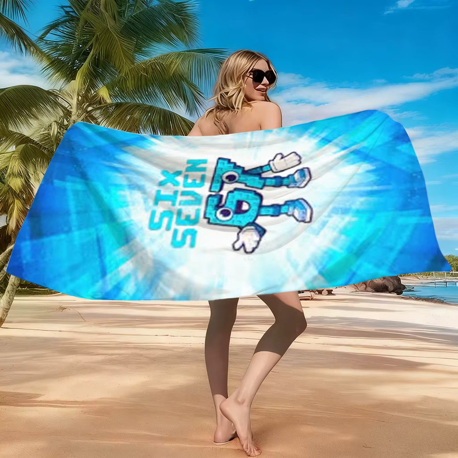 Six Seven 67 Freundschafts-Strandtuch in Blau, schnell trocknend und super saugfähig - Bild 3