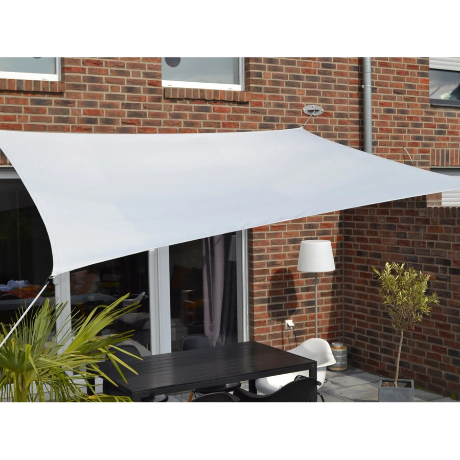 Floracord Sonnensegel rechteckig aus Polyester, Silbergrau, B: 400 cm, T: 300 cm - Bild 2