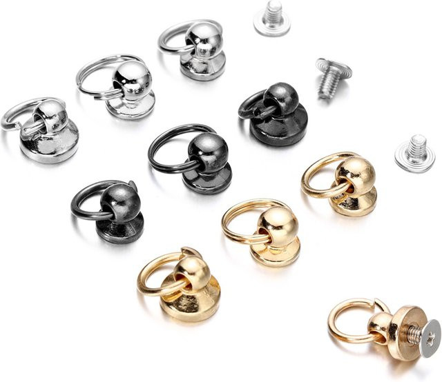 YouYoungDifferent Metallkugel Pfosten mit O-Ring-Nieten, Nagel Screw back, Leder Handwerk Zubehör - Bild 1