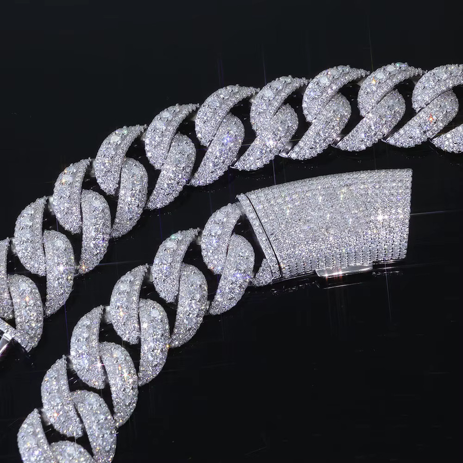 ESKEEM Halskette Miami Cuban Link, Roségold, Zirkonia, Unisex, 22 mm - Bild 2
