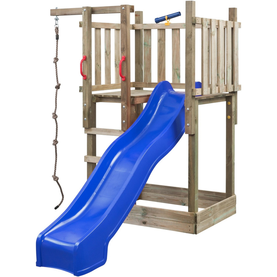 SwingKing Spielturm Mario aus Holz mit Rutsche in Blau, B/T/H: 250 x 131 x 210 cm - Bild 2