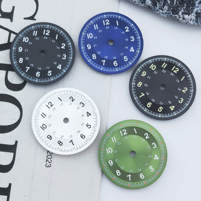 Neiton Uhrenzifferblatt, Green, 29 mm, ohne Stein - Bild 1