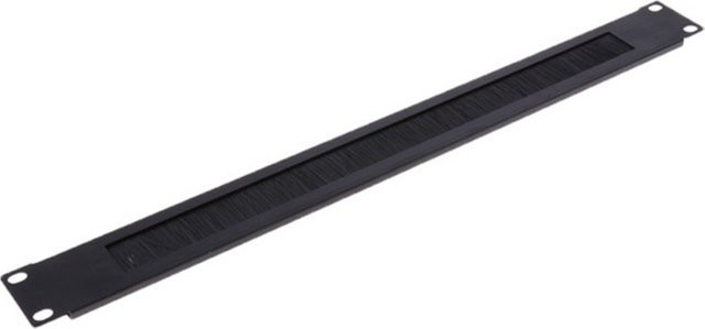 19 Zoll Rack Montage Bürstenpanel für Server-Schränke zur Kabelmanagement-Lösung in Schwarz - Bild 1