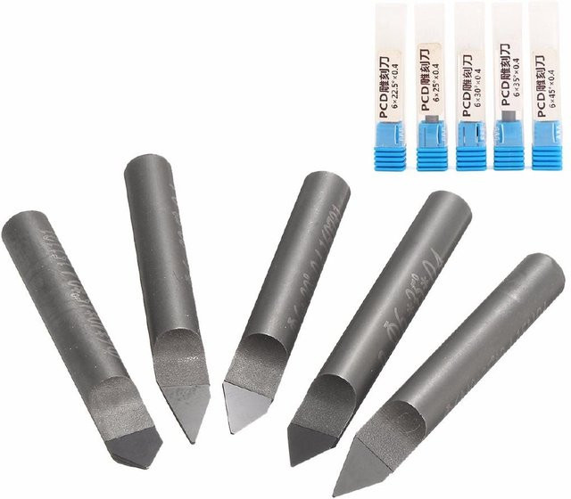 iHome Global Diamant Gravurfräser für Marmor und Granit mit 70 Grad Flachboden und 6 mm Durchmesser in Grau - Bild 1