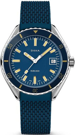Doxa SUB200 Caribbean Armbanduhr, Automatik, Edelstahl, Blau, 42 mm, Unisex - Bild 1