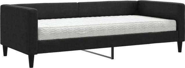 vidaXL Tagesbett mit Matratze Schwarz B/T/H: 190 x 90 x 68 cm - Bild 1