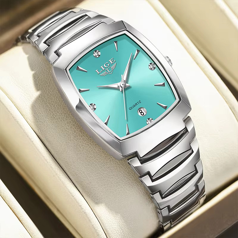 LIGE Armbanduhr Quarz, Edelstahl, Silber, Damen - Bild 5