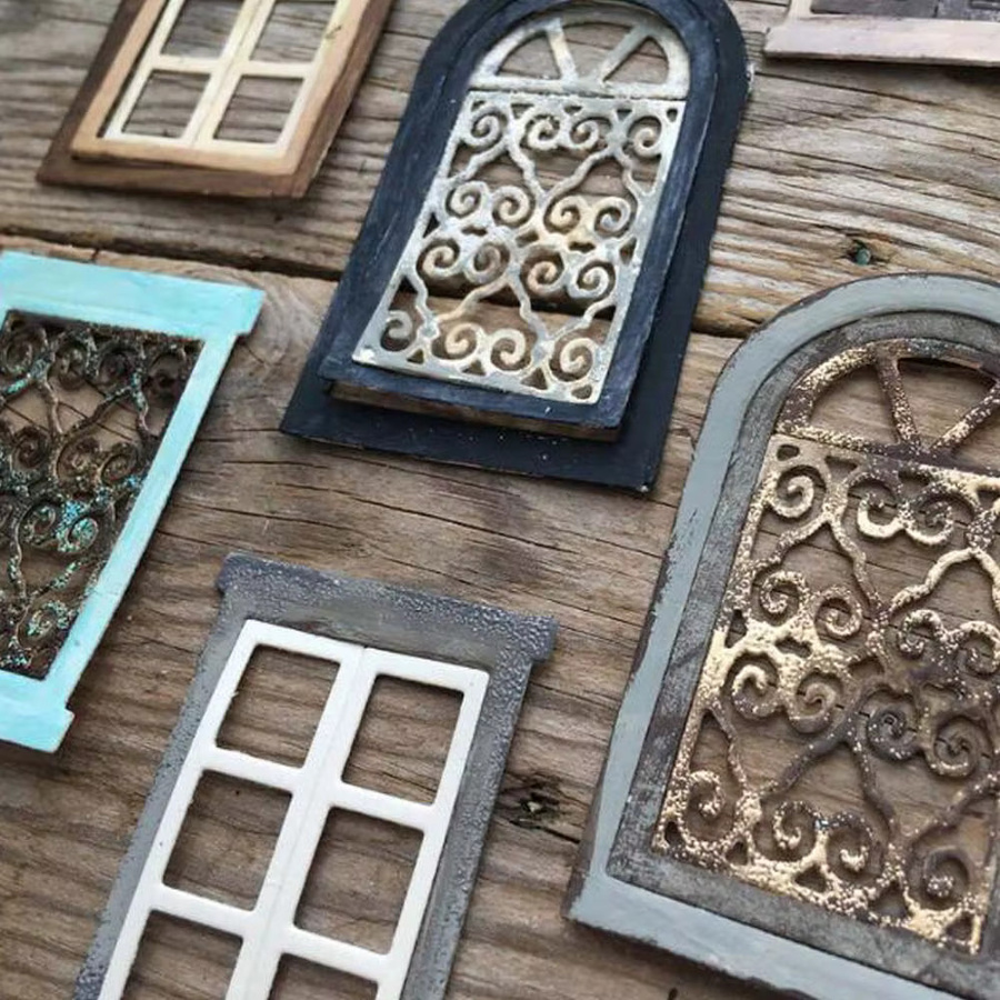 Metall Stanzwerkzeug für Scrapbooking und Handwerk mit Motiven von Meer, Haus, Tür und Fenster zur Prägung von Papier und Karten - Bild 2