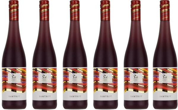 Winzer vom Weinsberger Tal Junge Linie Samtrot Qualitätswein lieblich 6 x 0,75 l