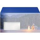 Sigel Briefumschläge Christmas Chapel DIN lang mit Sichtfenster und gummierter Verschluss, blau, 50 Stück - Bild 2
